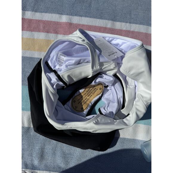 NWT, Eomenie, One Piece Bathing Suit, Black and White, Size S - Picture 5 of 6